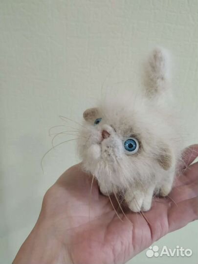 Кот Валерка) валяная игрушка