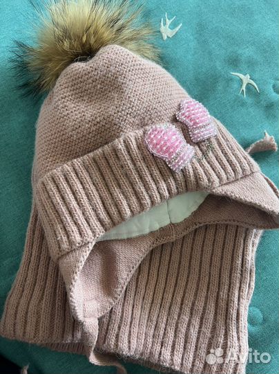 Зимний Комплект шапка, шарф