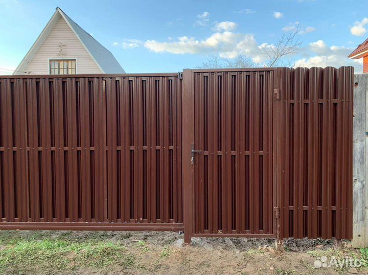 Заборы, откатные ворота, автоматика, навесы