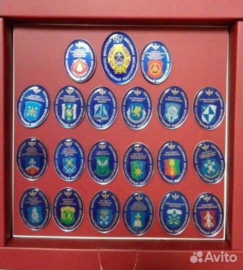 Набор значков к 80-летию ургпу