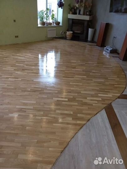 Циклевка(шлифовка) паркета,покрытие лаком и маслом