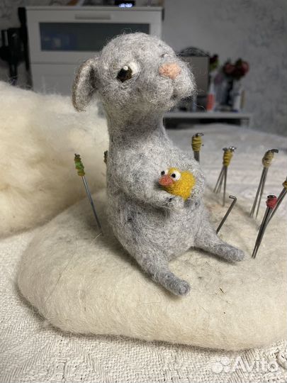 Собака из шерсти игрушка под заказ