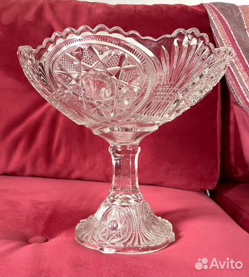 Хрустальная ваза фруктовница