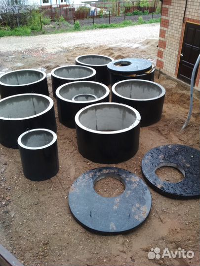 Выгребная яма из жб колец, Септик