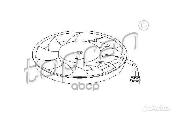 Вентилятор охлаждения двигателя (замена для HP