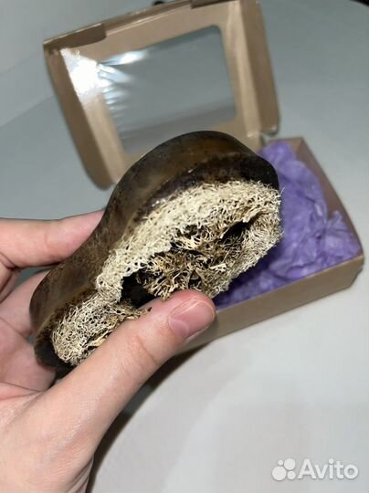 Массажное мыло с люфойи кофейным скрабом