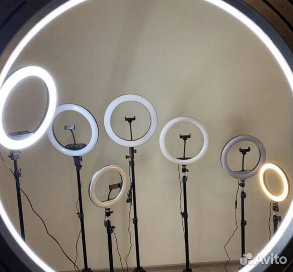Кольцевая лампа + усиленный штатив 210 см гарантия