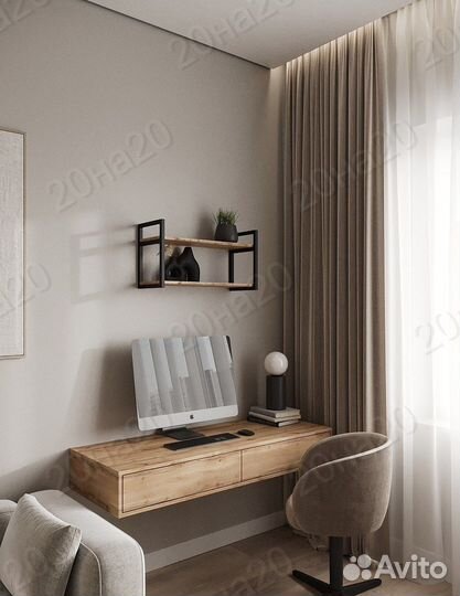 Полка настенная навесная лофт