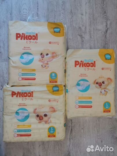 Подгузники Pikool Comfort размеры S M L