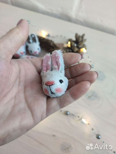 Ручная работа Зайцы Мишки Брошки