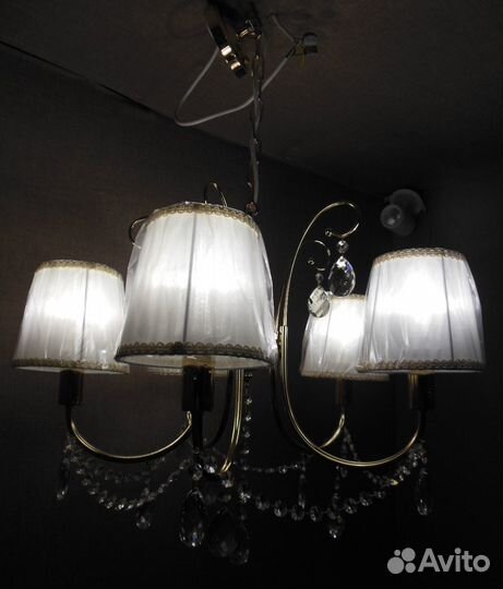 Люстра Подвесная Хрусталь - 10087/5 золото