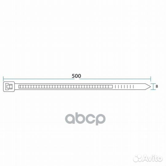 Хомут-стяжка кабельная нейлоновая 500x7,6мм