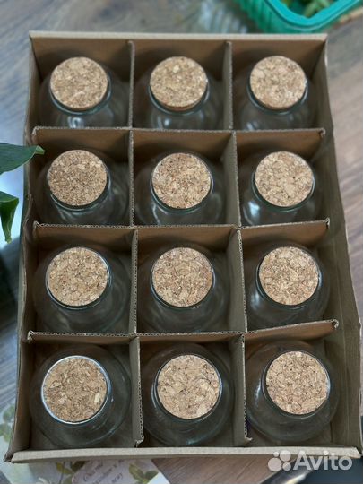 Банка стеклянная 120мл с пробковой крышкой