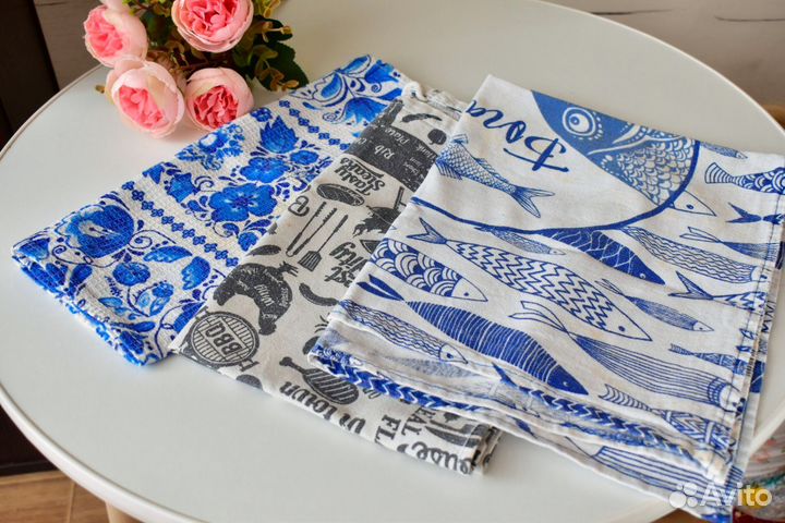 Полотенца кухонные махровые б/у ветошь