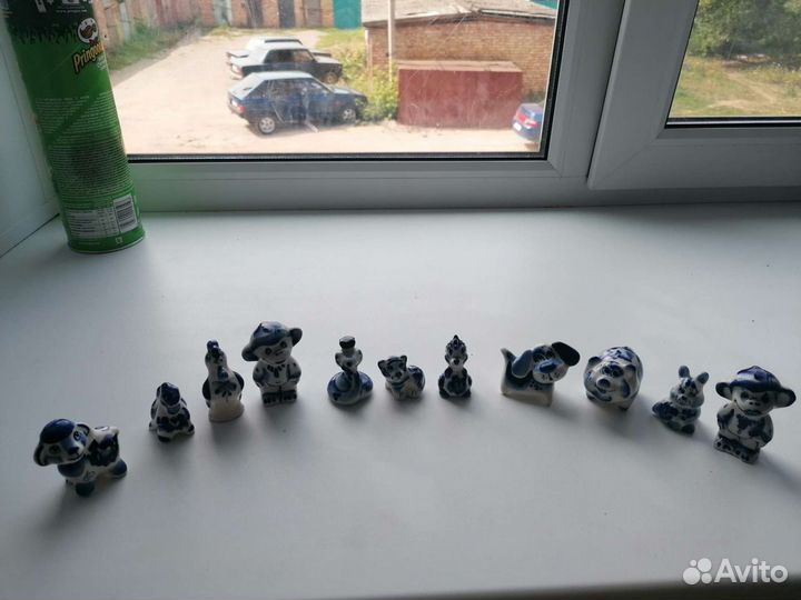 Коллекция животных фигурок гжель