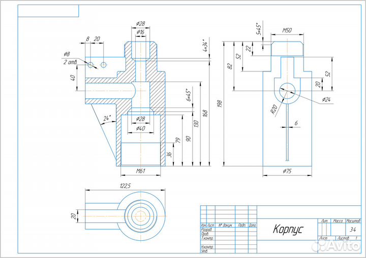 Чертежи в Компас 3d, Blender