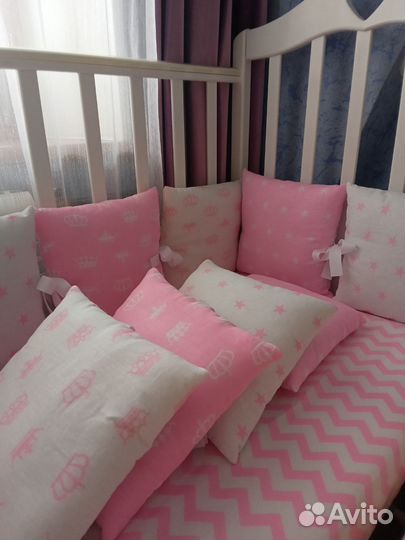 Новые бортики-подушки в кроватку