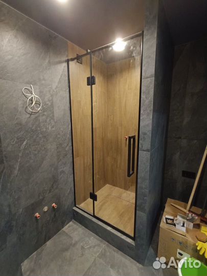 Душевая перегородка из закаленного стекла 120*200