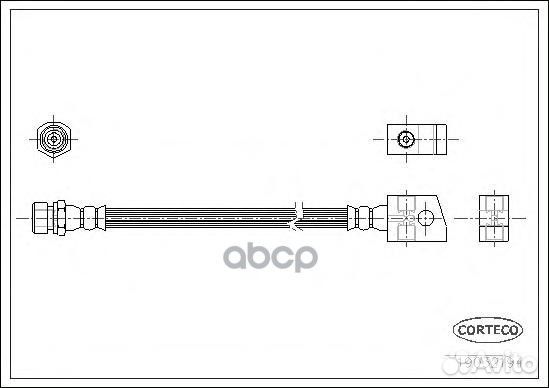 Тормозной шланг передний 473mm 19032194 Corteco