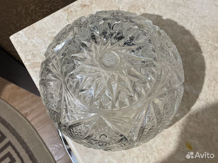 Хрустальная ваза фруктовница конфетница