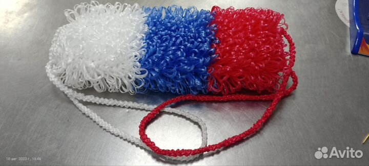 Мочалка ручной работы в двойную нить