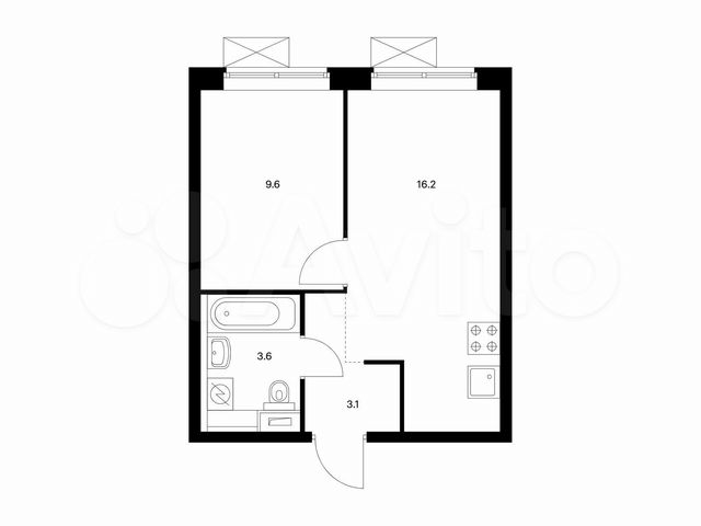 1-к. квартира, 32,5 м², 25/33 эт.