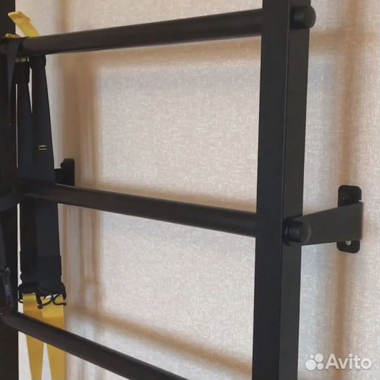 Шведская стенка Рекорд X без опоры на пол, черная