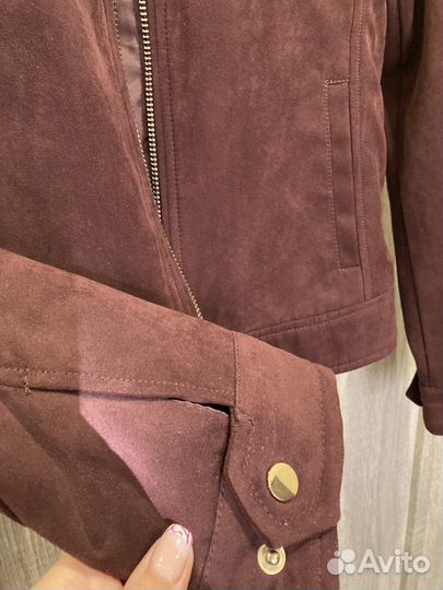 Бомбер замша