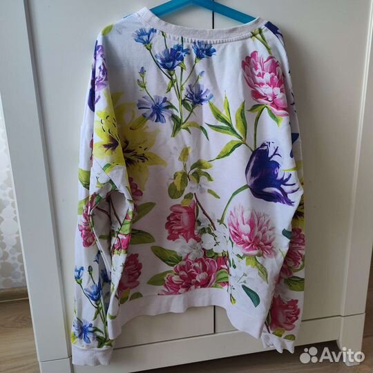 Свитшот с цветочным принтом L