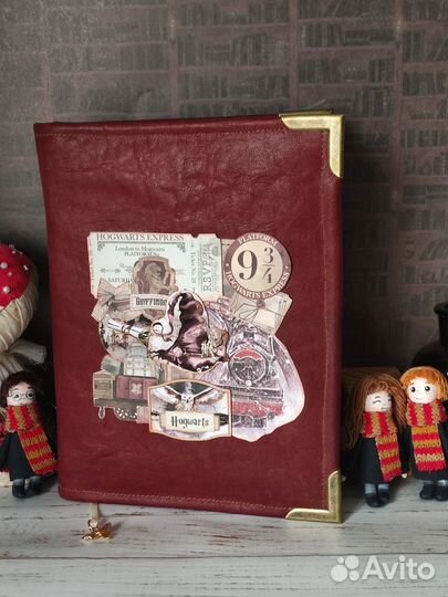 Кожаный блокнот Гарри Поттер ручной работы