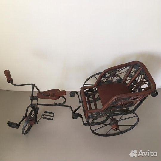 Винтажный велосипед каляска