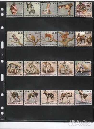 Нигер. Марки. Животные, фауна