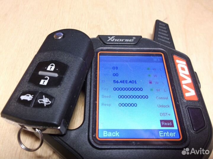 Mazda remote key 4 buttons Texas 4D ID63