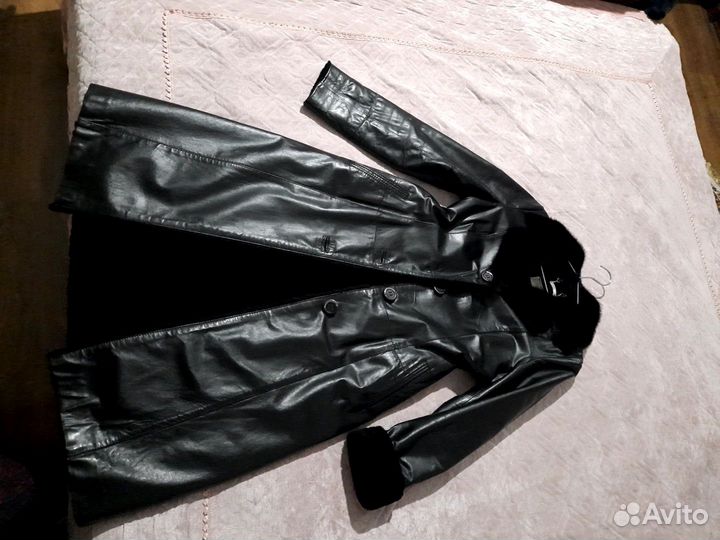 Кожаная дубленка