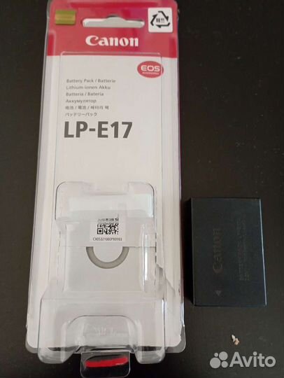 Аккумулятор canon lp e17