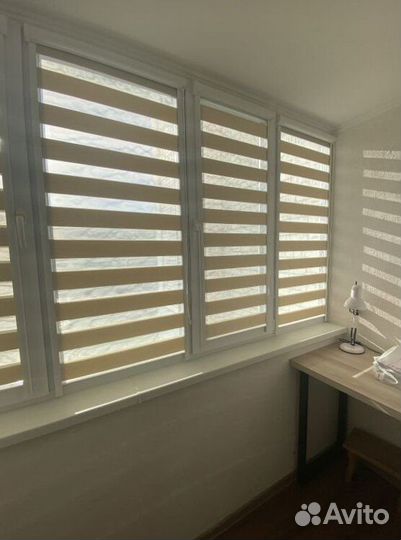 Рулонные шторы зебра в коробе K0646