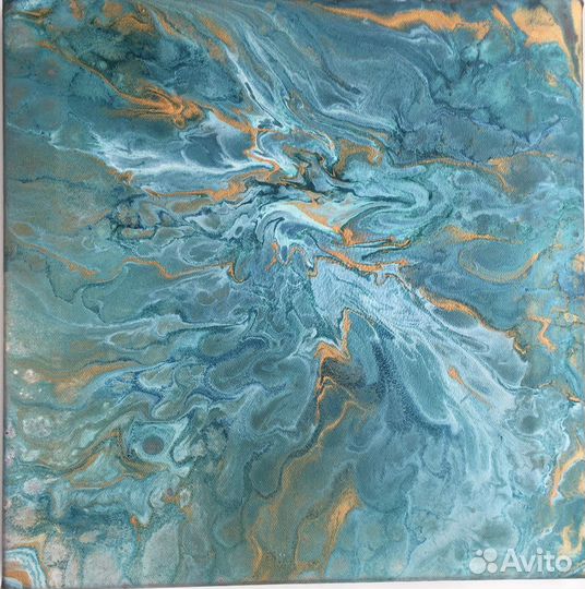 Картина жидким акрилом