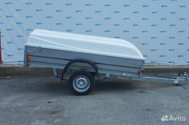 Прицеп с пластиковой крышкой Трейлер 2,6х1,3х0,3
