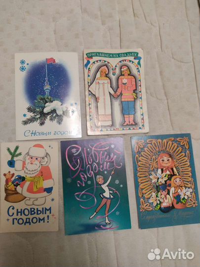 Открытки Зарубин 5 подписанных и других художников