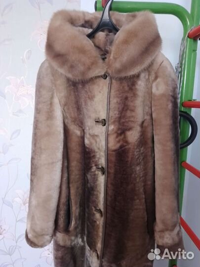 Шуба мутон с капюшоном