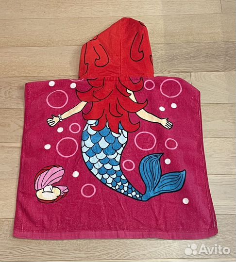 Пляжное полотенце пончо/накидка