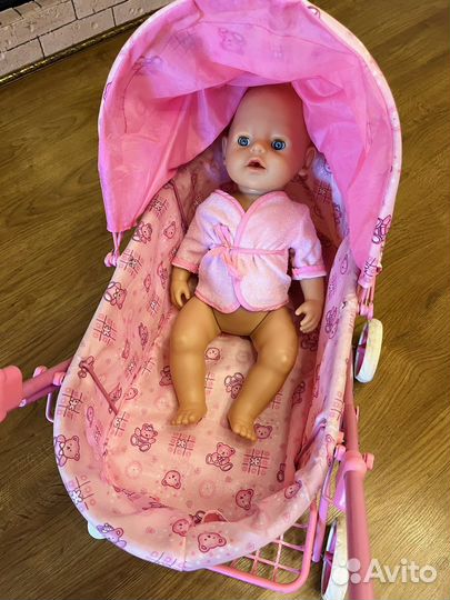 Пупс+коляска+горшок+бутылочка