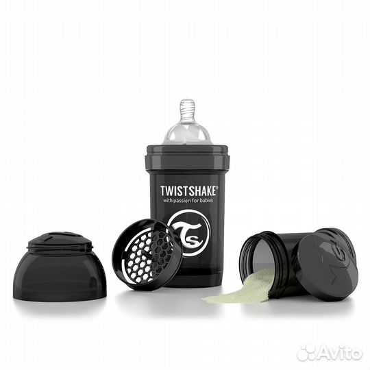 Бутылочка Twistshake для кормления 180 мл. Неон