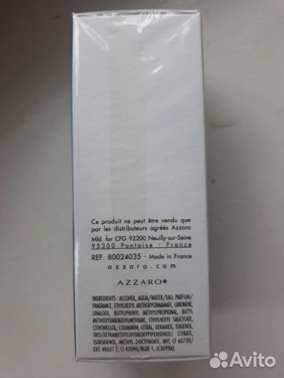 Мужская туалетная вода azzarro