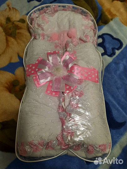 Конверт на выписку для девочки осень-зима