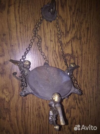 Старинный бронзовый подсвечник