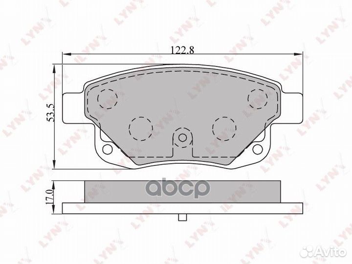 Колодки тормозные дисковые зад BD3003 lynxauto