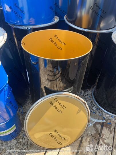 Бочка стальная 200 литров с большой крышкой