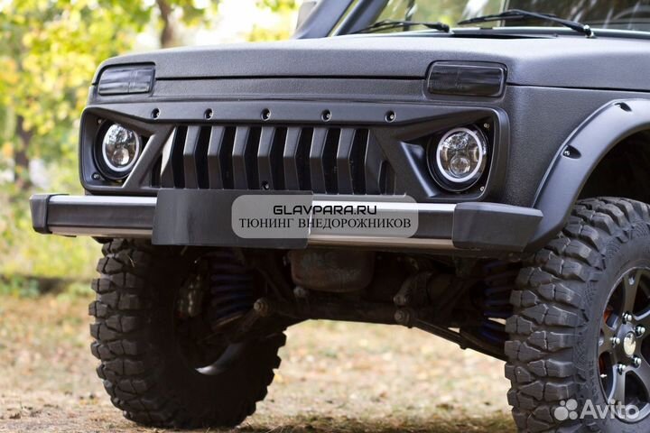 Декоративная решетка радиатора на ваз Нива 2121 (без сетки)