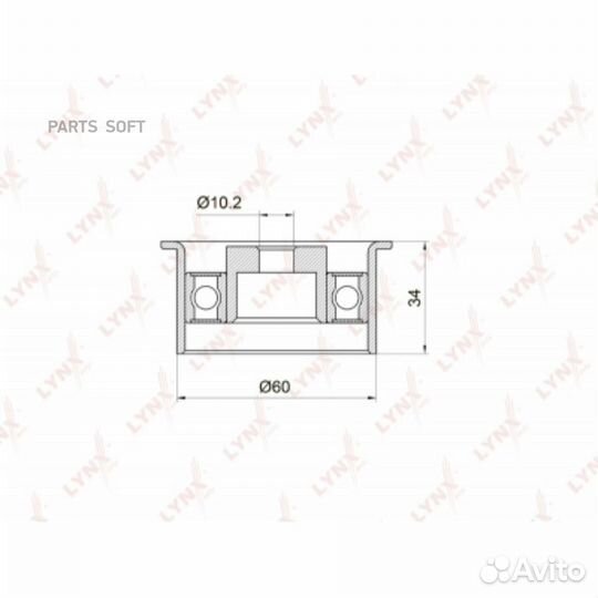 Lynxauto PB3032 Ролик ремня грм subaru forester/im